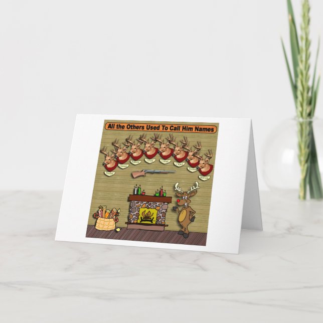 Tarjeta Festiva Rudolph (Anverso)