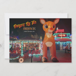 Tarjeta Festiva Rudolph en Burgers by the Bridge