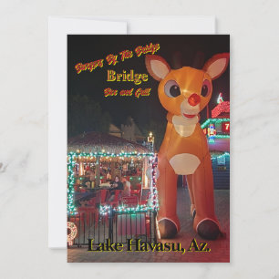 Tarjeta Festiva Rudolph en Burgers by the Bridge