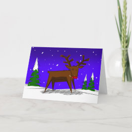 Tarjeta Festiva Rudolph, la carta de los Navidades de renos rojos