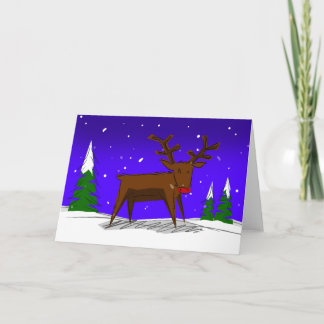 Tarjeta Festiva Rudolph, la carta de los Navidades de renos rojos