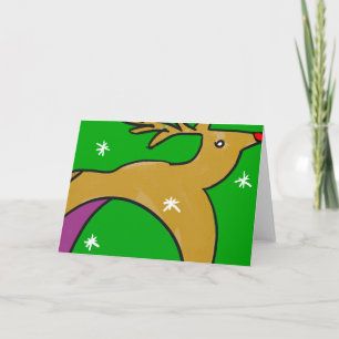Tarjeta Festiva Rudolph, originales del día de fiesta por GLetzArt
