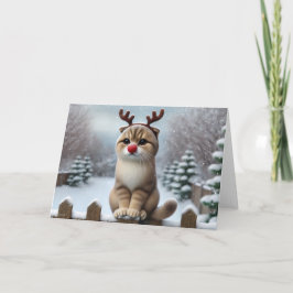 Tarjeta Festiva Rudolph Whiskers Christmas Card