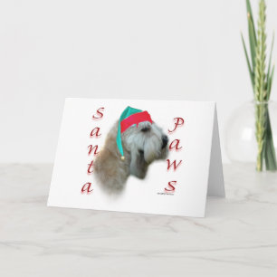 Tarjeta Festiva Ruedas blandas recubiertas Terrier Santa Paws