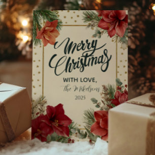 Tarjeta Festiva Ruidosas fiestas verdes navideñas feroces