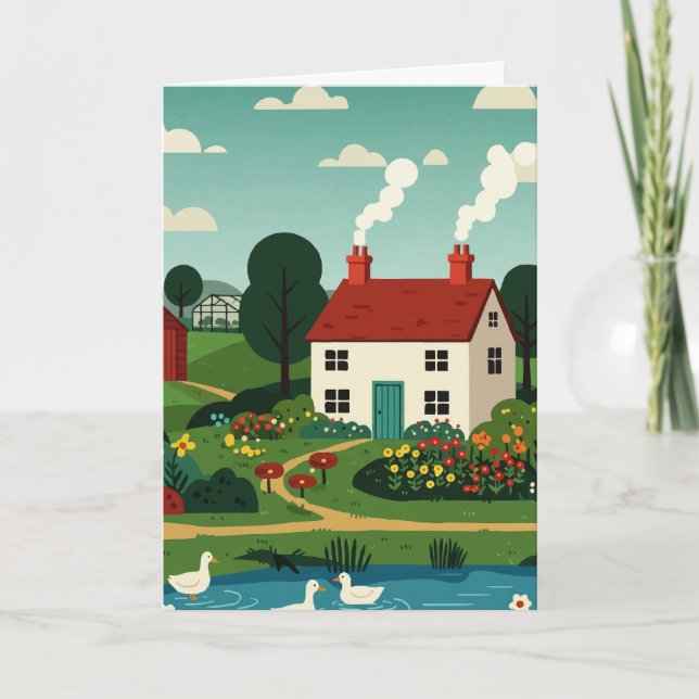 Tarjeta Festiva Rural town (Anverso)