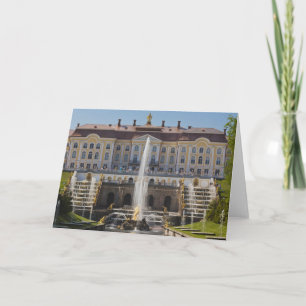 Tarjeta Festiva Rusia, San Petersburgo, Peterhof, Gran Palacio