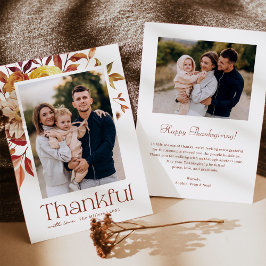 Tarjeta Festiva Rustic Autumn Foliage Thanksgiving Photo