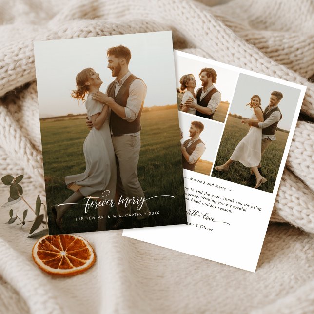 Tarjeta Festiva Rustic Forever Merry Christmas New 4 Photo (Subido por el creador)