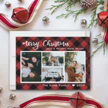Rustic Red Buffalo Check Merry Christmas
