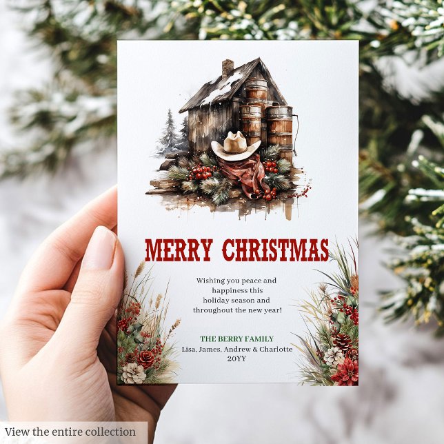 Tarjeta Festiva Rustic savanna Christmas greeting card digital (Rustic savanna Christmas greeting card digital

)