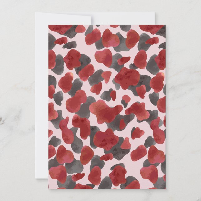 Tarjeta Festiva Rustic Watercolor Winter Animal Print (Anverso)