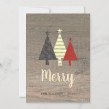 Rustic Wood Merry Christmas