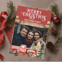 Rústica foto de un camión de cosecha roja