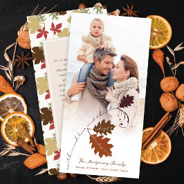 Tarjeta Festiva Rústica rama de otoño feliz foto de Acción de Grac