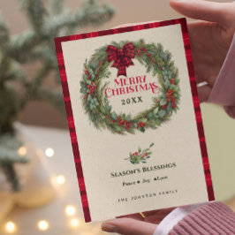 Tarjeta Festiva Rústico ataque de búfalo a Navidades de granjas