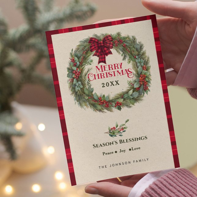 Tarjeta Festiva Rústico ataque de búfalo a Navidades de granjas (Subido por el creador)