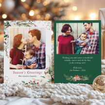 Rústico estacional Berries Navidades florales 2 fo