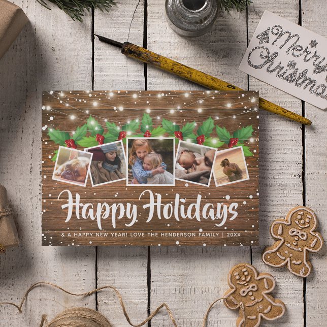 Tarjeta Festiva Rústico País Invierno Feliz Festividad Foto (Subido por el creador)