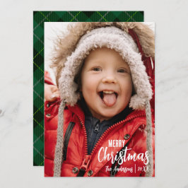 Tarjeta Festiva Rústico País Tocado Fotos de la Familia Feliz Navi