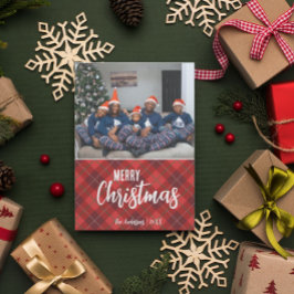 Tarjeta Festiva Rústico País Tocado Fotos de la Familia Feliz Navi