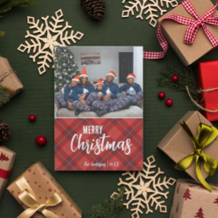 Tarjeta Festiva Rústico País Tocado Fotos de la Familia Feliz Navi