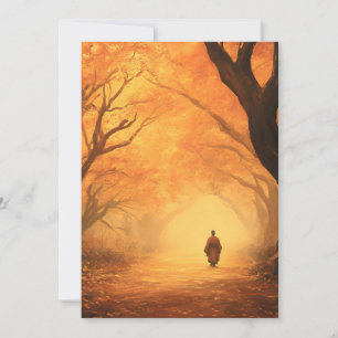 Tarjeta Festiva Ruta Zen Otoño Dorada