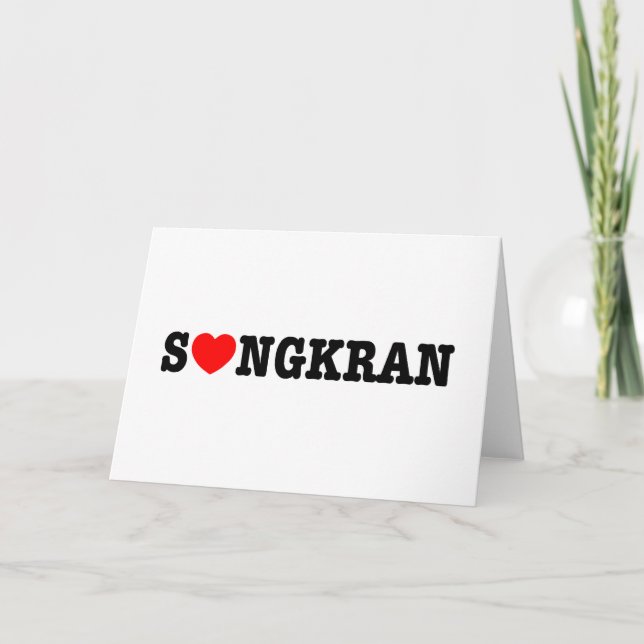 Tarjeta Festiva S ❤ NGKRAN ~ Songkran del corazón (Anverso)