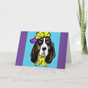 Tarjeta Festiva Sabueso Basset