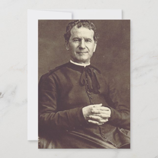 Tarjeta Festiva Sacerdote y confesor de San Juan Bosco (Anverso)