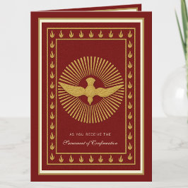 Tarjeta Festiva Sacramento de la confirmación Oración religiosa