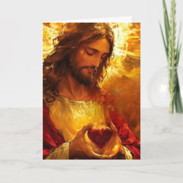 Tarjeta Festiva Sacred Heart of Jesus