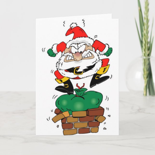 Tarjeta Festiva Sad Santa (Anverso)