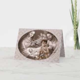 Tarjeta Festiva Sagrada familia Pequeño tamborilero Navidades CC07