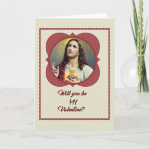 Tarjeta Festiva Sagrado Corazón Jesús Valentine