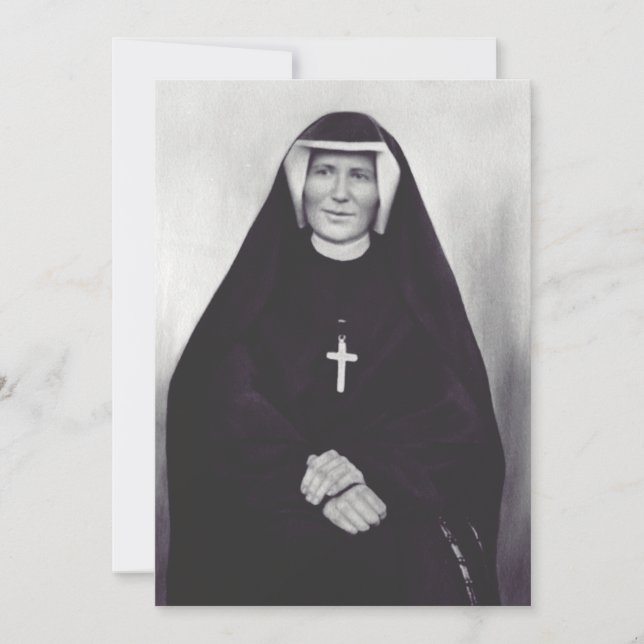 Tarjeta Festiva Saint Faustina Kowalska (Anverso)