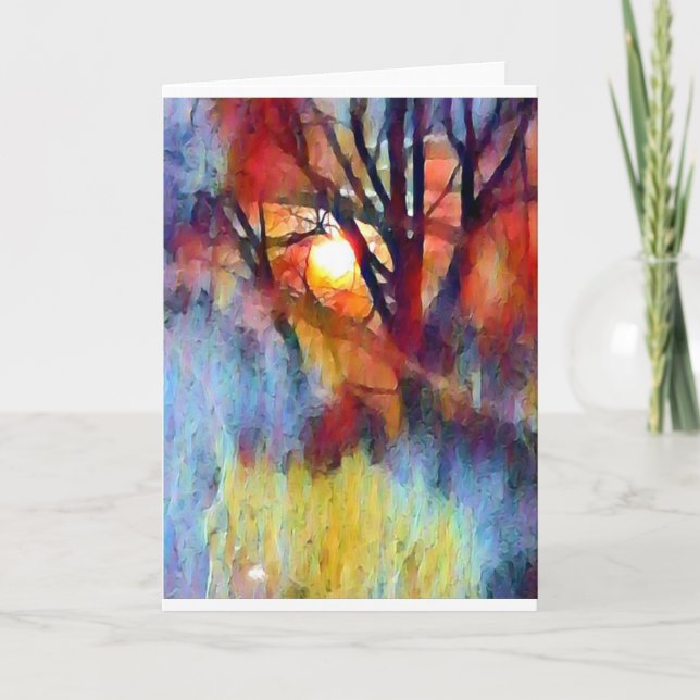 Tarjeta Festiva Salida de la luna de Ostara (Anverso)