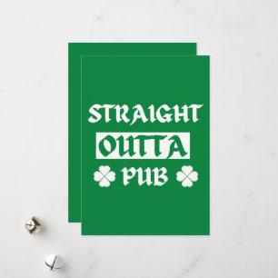 Tarjeta Festiva Saliendo Directo del Pub Día de San Patricio