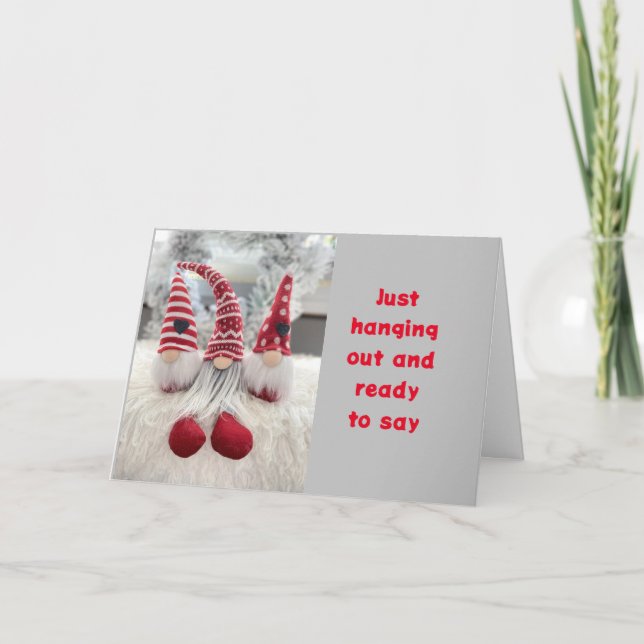 TARJETA FESTIVA ¡SALIENDO Y DIGAMOS "DÍA DE LA NAVIDAD"! (Anverso)