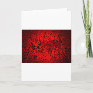 Tarjeta Festiva Salpicaduras rojas hermosas del arte abstracto