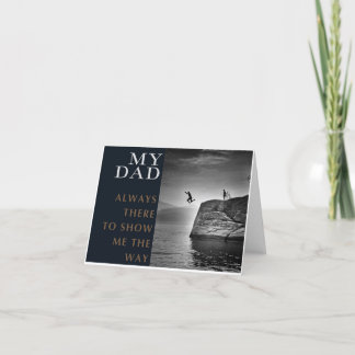 Tarjeta Festiva Saltaré contigo. El amor de un padre.