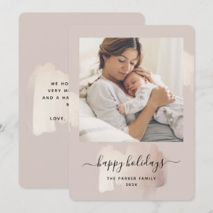 Tarjeta Festiva Salto de pincel de moda Navidades de fotos de Fe