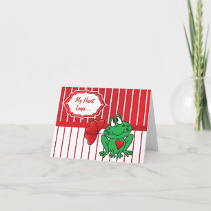Tarjeta Festiva Saltos de rana de mi corazón - El día de San Valen