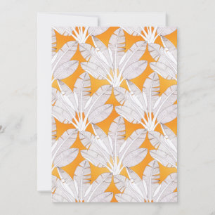 Tarjeta Festiva Saltos tropicales de verano Naranja