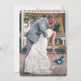 Tarjeta Festiva Salud! Foto de Año Nuevo casado de primer año