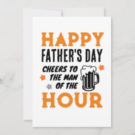 Tarjeta Festiva ¡Salud por el hombre del momento! Día del Padre
