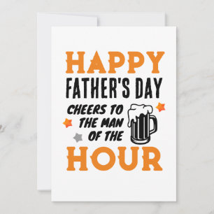 Tarjeta Festiva ¡Salud por el hombre del momento! Día del Padre