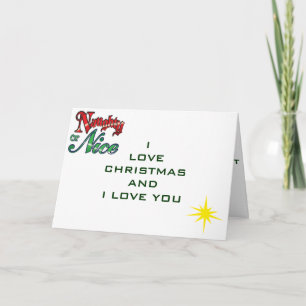 TARJETA FESTIVA SALUDABLE O AGRADABLE TE AMO A LOS NAVIDADES