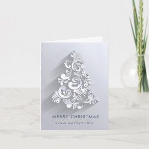 Tarjeta Festiva Saludo corporativo de 3D Ornament Christmas Tree