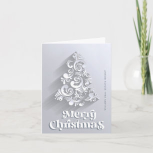 Tarjeta Festiva Saludo corporativo de 3D Ornament Christmas Tree